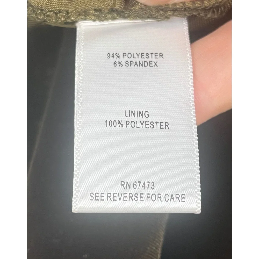 Just Taylor Olive Green Velvet Cowl Neck Maxi Dress Spaghetti Strap Size 2